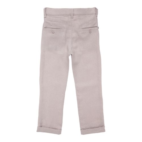 Calça Chino Infantil Masculina Linen Washed - AREIA