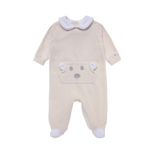 Macacão de Bebê Unissex Longo Ursinho Plush - CRU