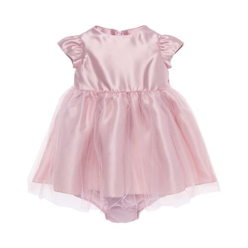 Vestido de Bebê Feminino Zibeline Saia Tule Ilusion - ROSE