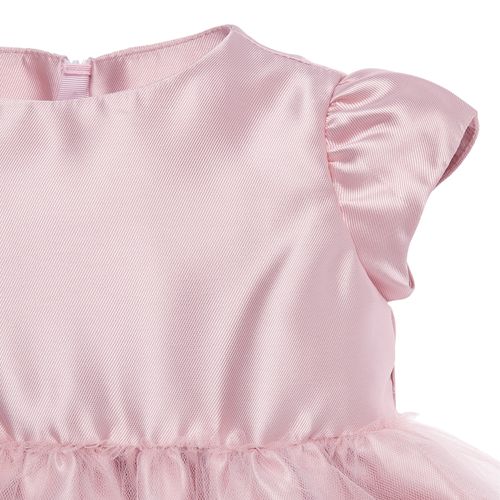 Vestido de Bebê Feminino Zibeline Saia Tule Ilusion - ROSE