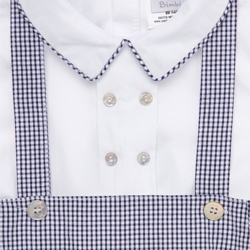 Conjunto de Bebê Masculino Xadrez Anarruga - AZUL MARINHO