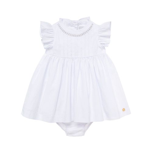 Vestido de Bebê Feminino Guipir - BRANCO