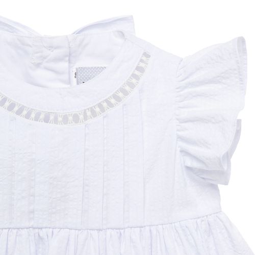 Vestido de Bebê Feminino Guipir - BRANCO