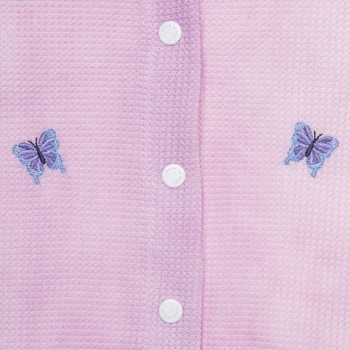 Macacão de Bebê Feminino Curto Favos Colore Borboleta - ROSA