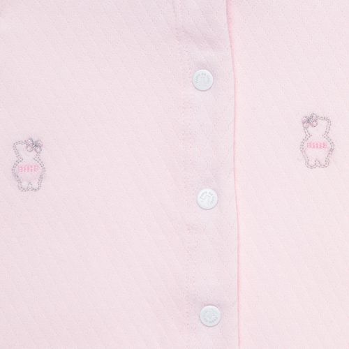Macacão de Bebê Feminino Curto Dadinho Ursa Bailarina - ROSA
