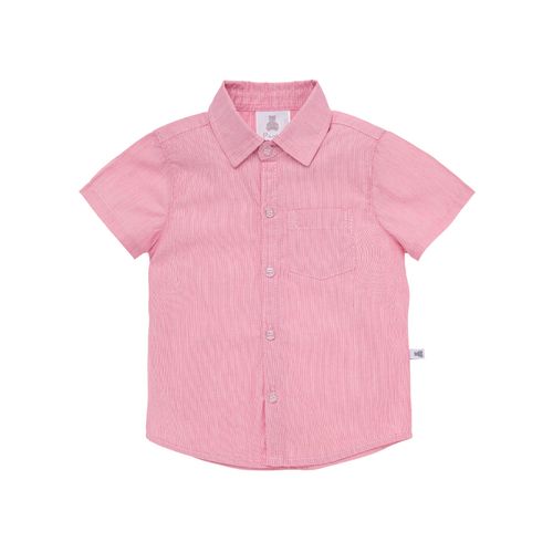 Camisa de Bebê Masculina Manga Curta Ravel Fio 60 Listrada - VERMELHO