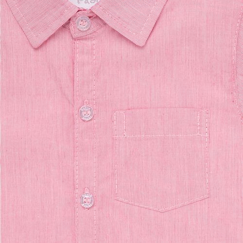 Camisa de Bebê Masculina Manga Curta Ravel Fio 60 Listrada - VERMELHO