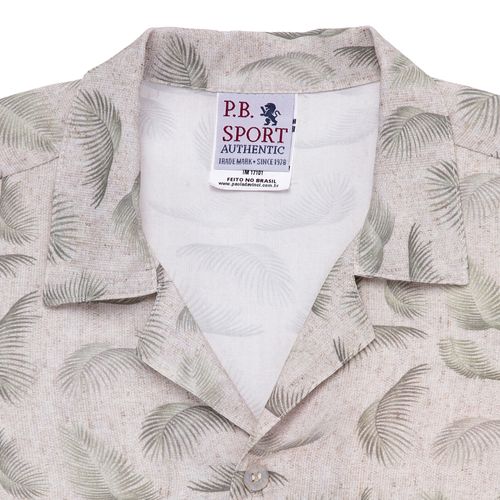 Camisa Infantil Masculina Manga Curta Folhagens - VERDE