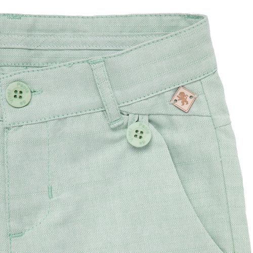 Bermuda Infantil Masculina Algodão com Recortes no Bolso - VERDE