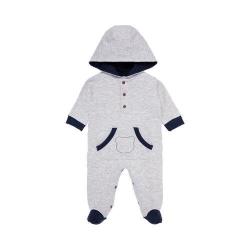 Macacão de Bebê Masculino Longo Sport Fleece com Bolso - CRU