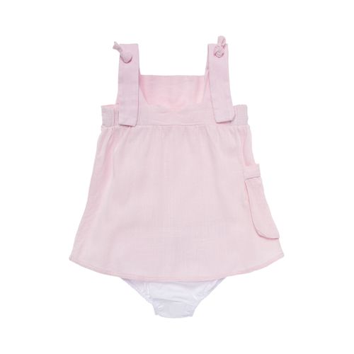 Romper de Bebê Feminino Linho Amber - ROSA