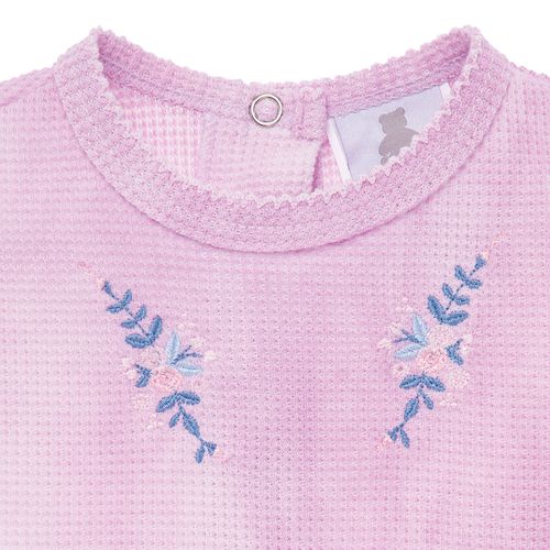 Macacão de Bebê Feminino Curto Favos Tie Dye - ROSA
