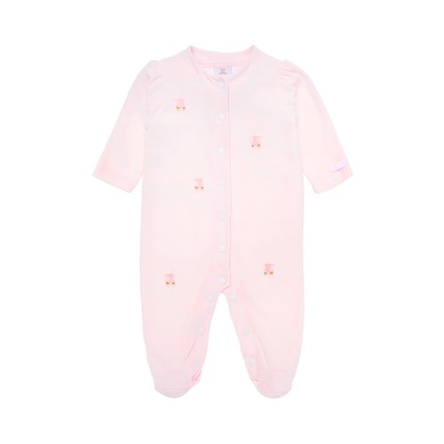 Macacão de Bebê Feminino Longo Plush Sapatilha - ROSA