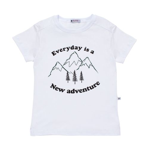Camiseta Infantil Masculina Manga Curta Adventure - BRANCO