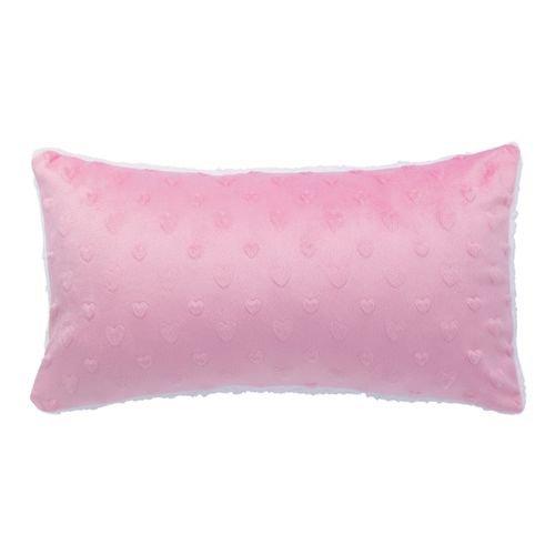 Almofada Double Sherpa Coração - ROSA