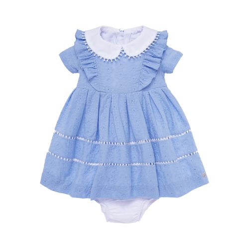 Vestido de Bebê Feminino Romantic Laise - AZUL