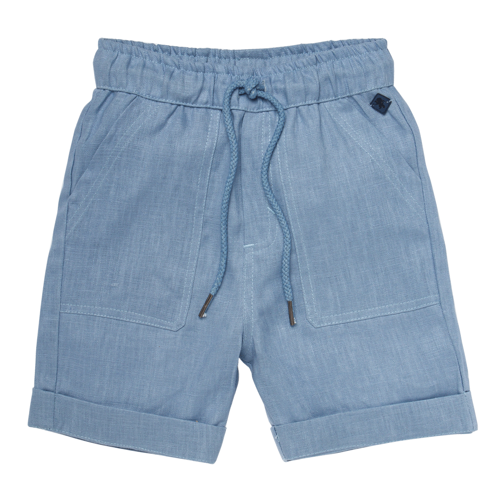 Bermuda jeans masculina com barra dobrada total conforto - Recortes