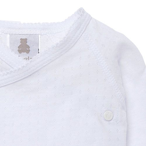 Body de Bebê Feminino Longo Transpassado - BRANCO