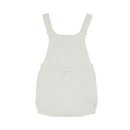 Romper de Bebê Unissex Tricot Ponto Trança - OFF WHITE