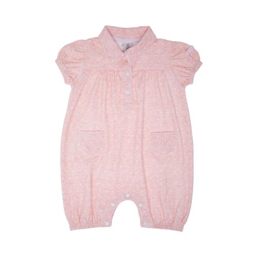 Macacão de Bebê Feminino Curto Suedine Poás - ROSA