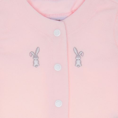 Macacão de Bebê Feminino Longo Microsoft Coelhos - ROSA BEBE