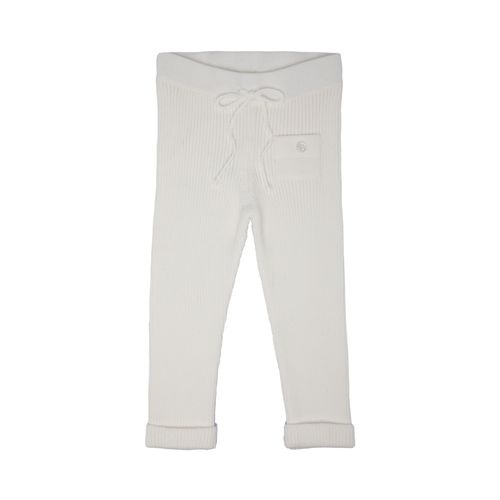 Legging de Bebê Feminina Tricot Canelado - OFF WHITE