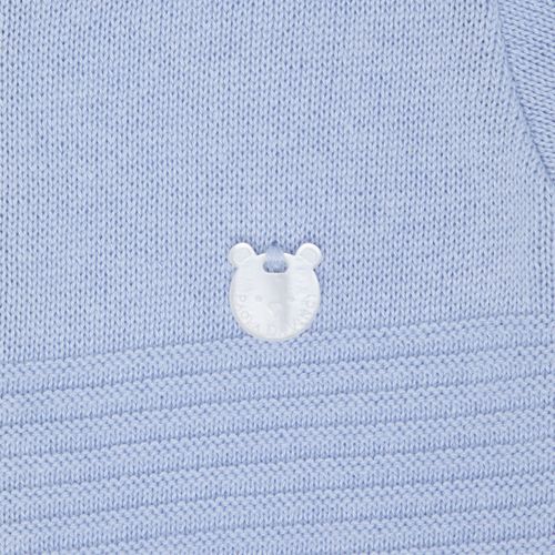 Saída de Maternidade Masculina Tricot Canelada - AZUL SKY