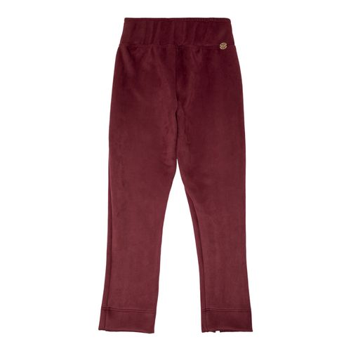 Legging Infantil Feminina Suede com Friso - BORDO