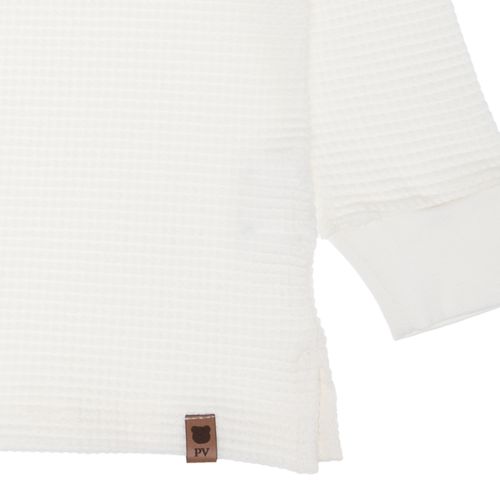 Camiseta de Bebê Masculina Manga Longa Malha - OFF WHITE