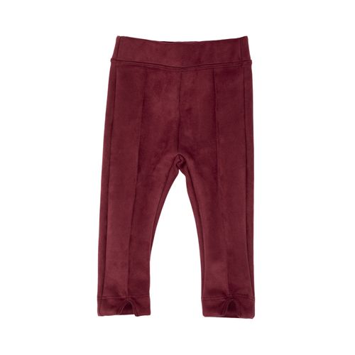 Legging de Bebê Feminina Suede com Friso - BORDO