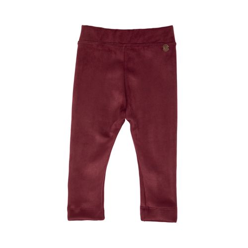 Legging de Bebê Feminina Suede com Friso - BORDO