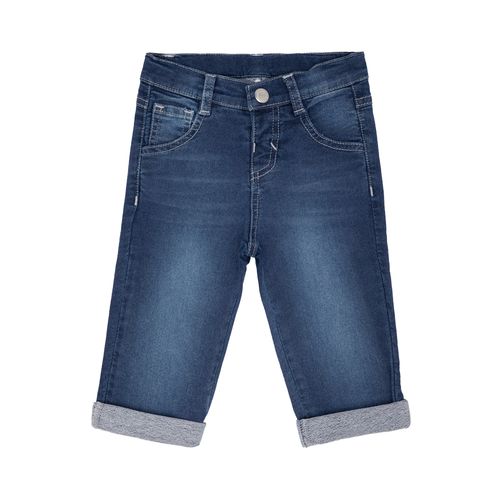 Calça Jeans de Bebê Masculina Lakers com Barra Dobrada - AZUL MARINHO