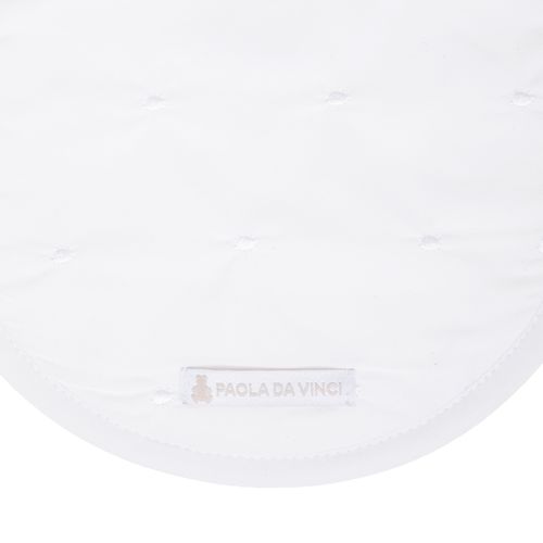 Conjunto de Babador de Bebê Bordado Poás - 2 Unidades - BRANCO