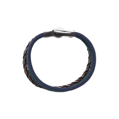 Pulseira de Bebê Masculina Elástico Trançada - MARRON/PTO