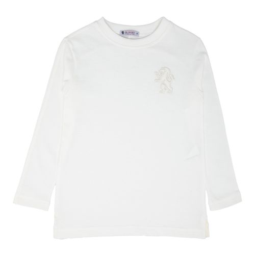 Blusa Malhão Infantil Masculina Manga Longa - OFF WHITE