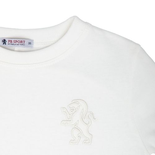 Blusa Malhão Infantil Masculina Manga Longa - OFF WHITE