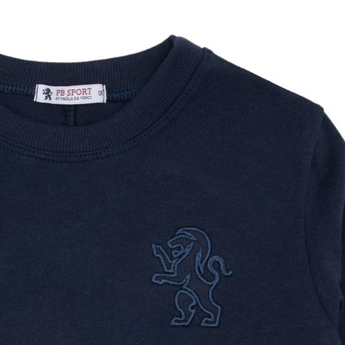 Blusa Malhão Infantil Masculina Manga Longa - AZUL MARINHO