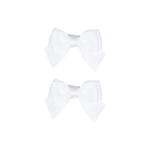 Conjunto de Lacinhos de Cabelo Bebê Gorgurão - BRANCO