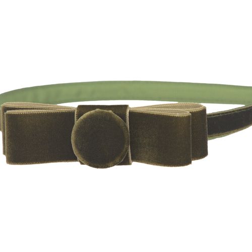 Tiara Infantil com Laço Veludo - VERDE MUSGO