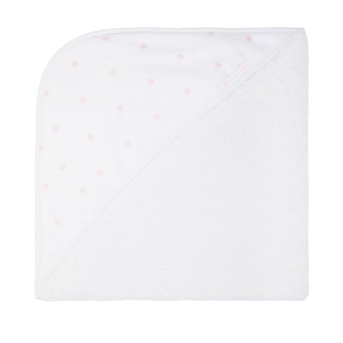 Toalha de Banho de Bebê com Capuz Algodão Egípcio Estrelas - ROSA
