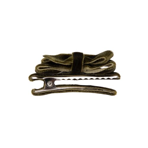 Conjunto de Laços de Cabelo Bebê Veludo - VERDE MUSGO