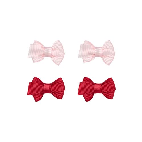 Kit de Lacinhos de Cabelo Bebê Gorgurão - ROSA/VERM