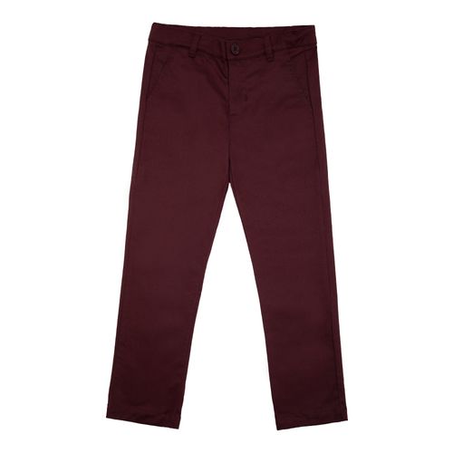 Calça Chino Infantil Masculina Color - BORDO