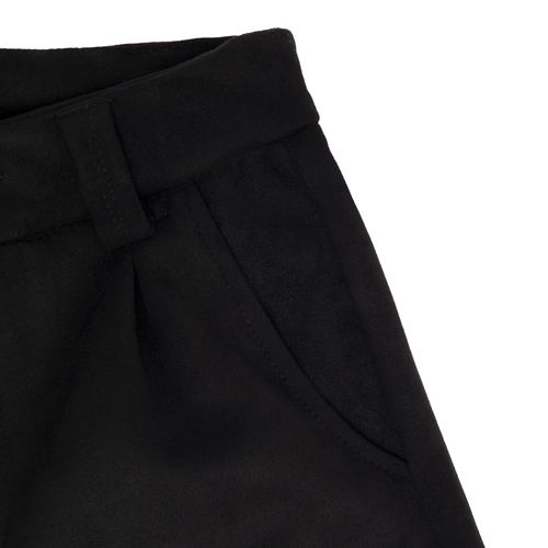 Shorts Infantil Feminino Suede com Bolsos - PRETO