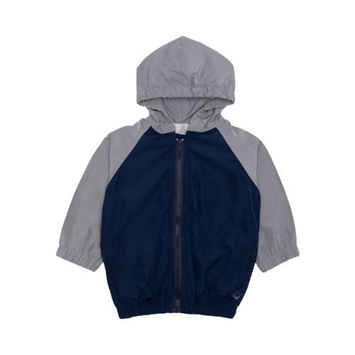 Jaqueta Corta Vento de Bebê Masculina Bicolor - CINZA
