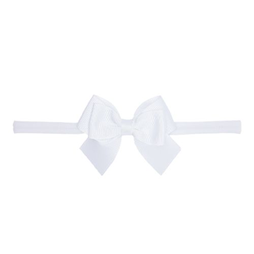 Faixa de Cabelo Bebê Laço Gorgurão - BRANCO