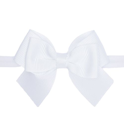 Faixa de Cabelo Bebê Laço Gorgurão - BRANCO