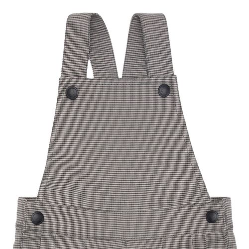Jardineira de Bebê Masculina Pied Poule Maquinetado - PRETO