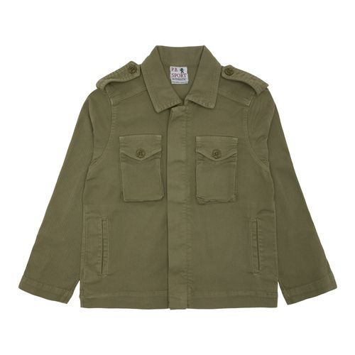 Casaco Infantil Masculino Sarja Twill com Bolsos - VERDE