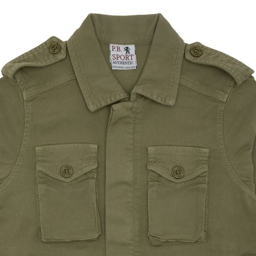 Casaco Infantil Masculino Sarja Twill com Bolsos - VERDE